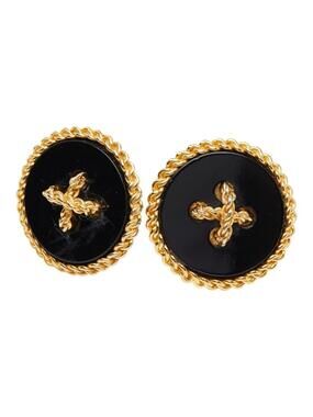 Chanel Vintage Earrings Gold-Tone Metal #275836C59B